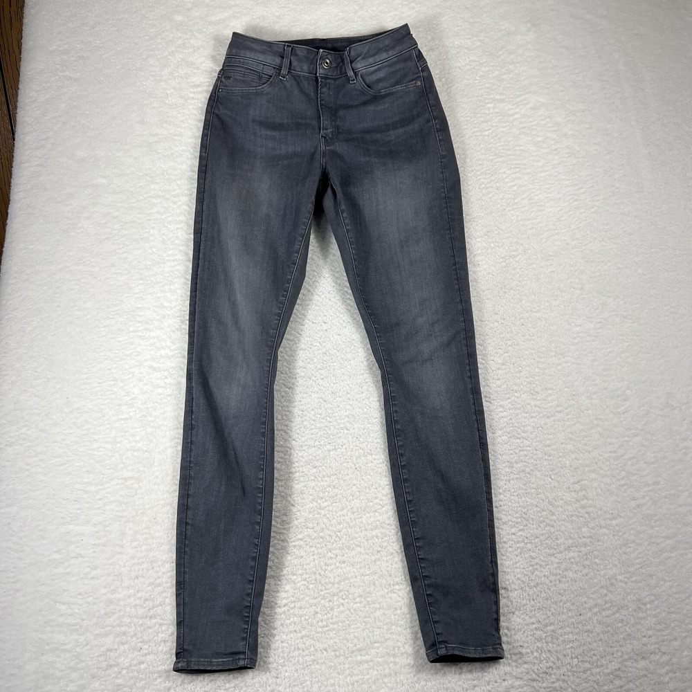 G-Star Raw Jeans Women's 24x30.5 Measured Gray High Super Skinny Stretch